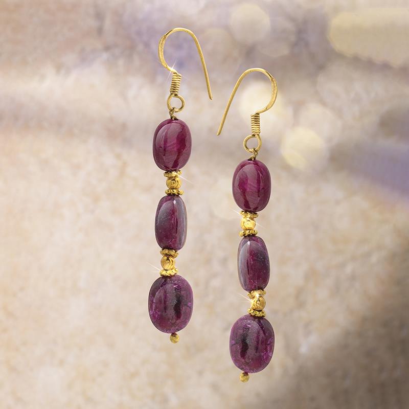 Rosy Prospects Ruby Earrings